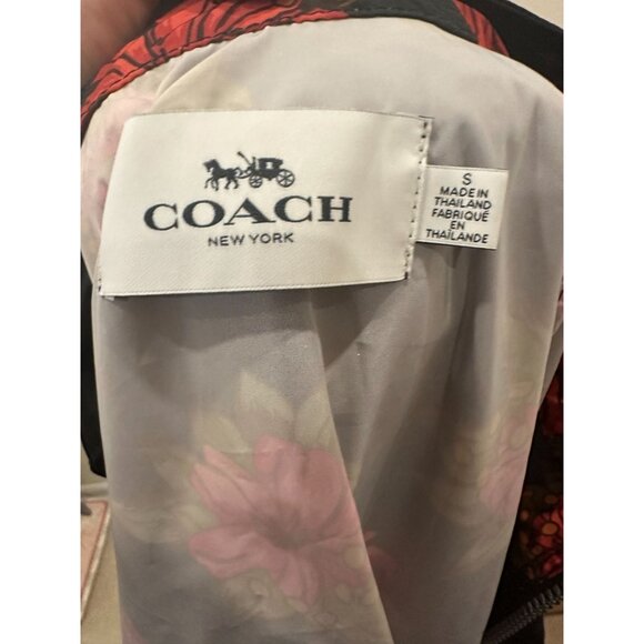 COACH Floral Windbreaker Hoodie Jacket Size Small - Picture 3 of 13